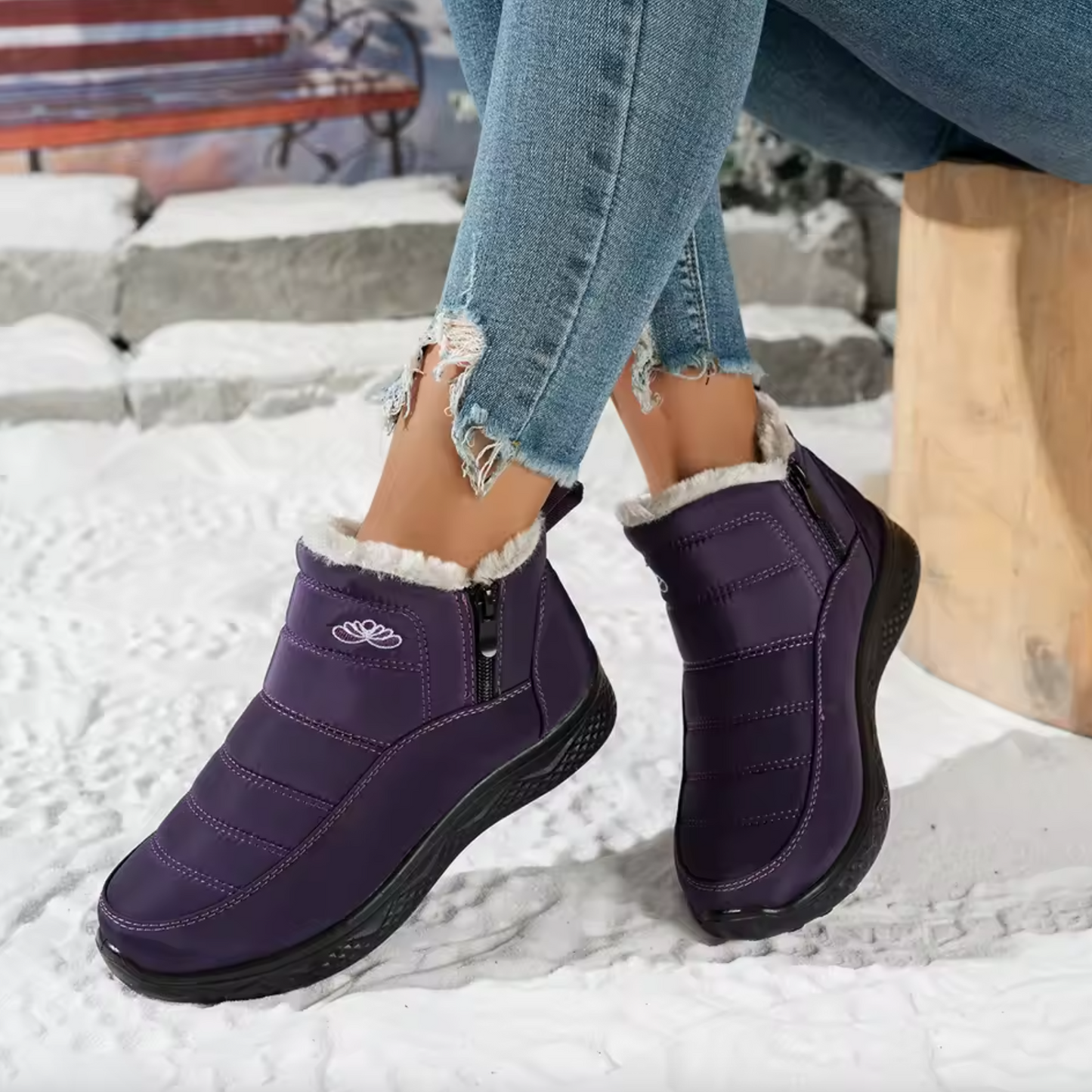 CozyWinter™ Women’s Waterproof Winter Boots – Non-Slip & Easy Zip-On