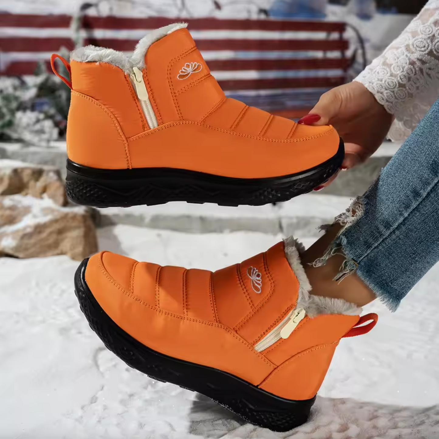 CozyWinter™ Women’s Waterproof Winter Boots – Non-Slip & Easy Zip-On