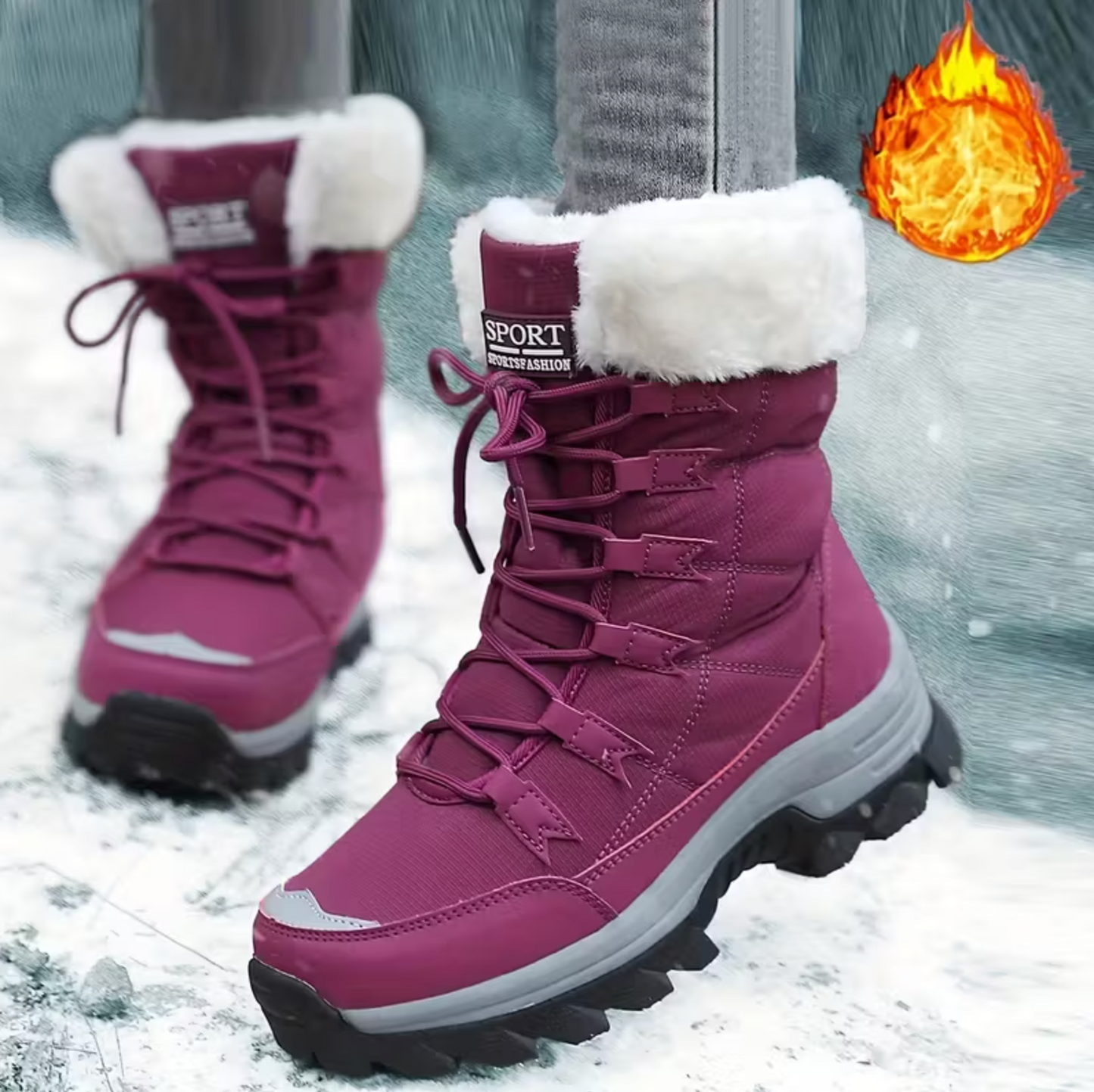 2026 WarmStep™ Women’s Waterproof Winter Boots – Ultra Warm, Non-Slip Support