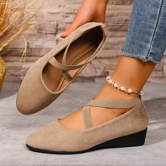 EasyStep™ Women’s Mary Jane Comfort Flats – Easy Slip-On, Soft Feel & Secure Stretch Fit