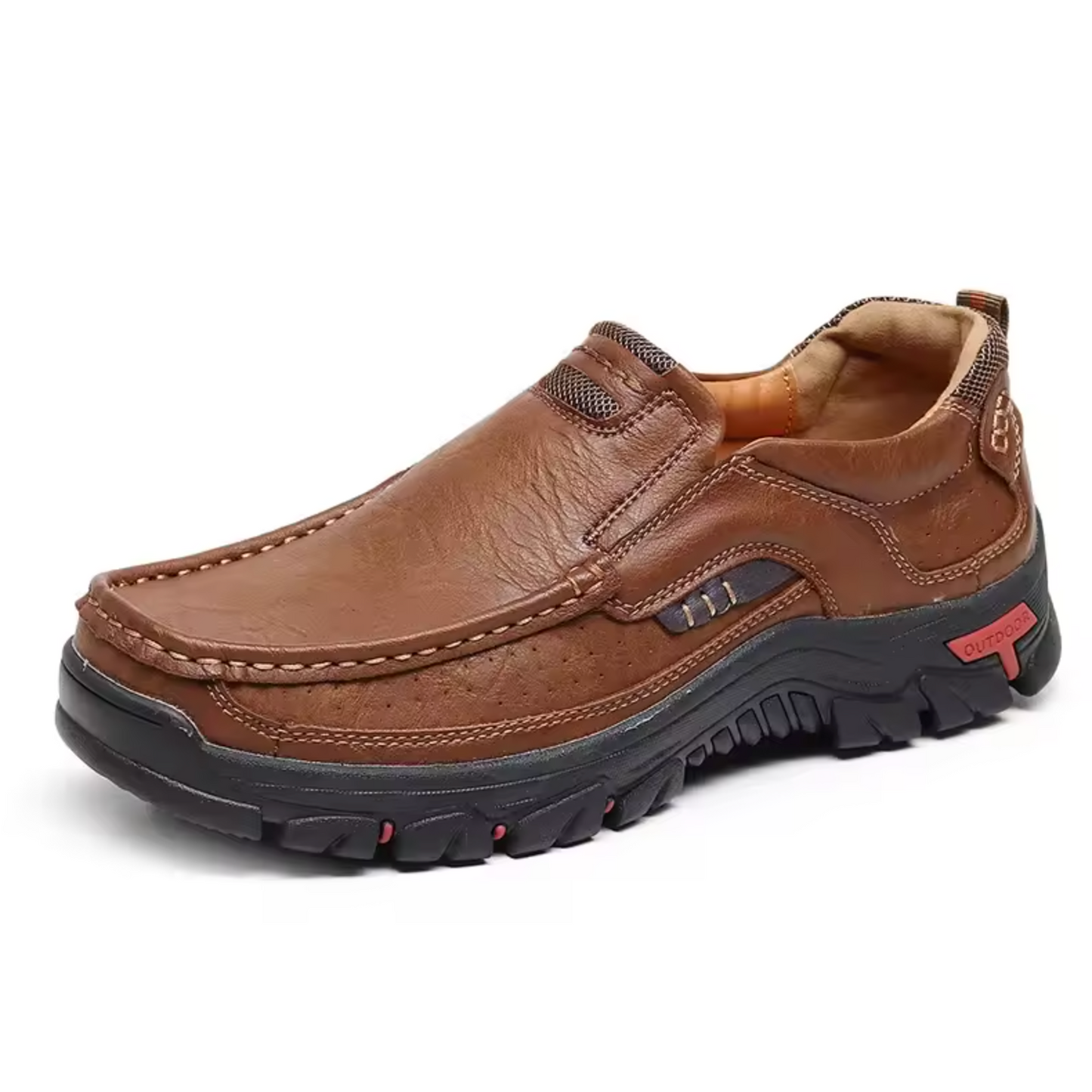Men's Waterproof Non-Slip Leather Shoes – Soft Comfort & Orthopedic Support