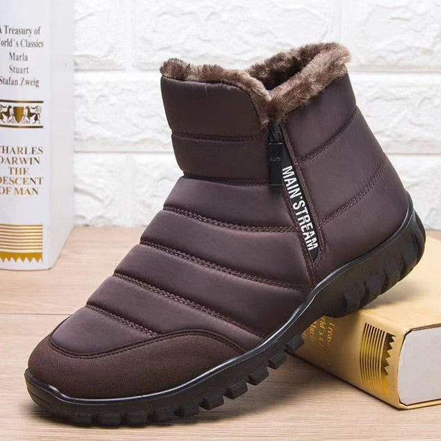CozyStep™ Men's Waterproof Side-Zip Winter Boots – Ultra Warm & Orthopedic Comfort