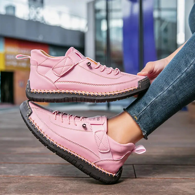 FlexWalk™ Women's Leather Sneakers – Soft Comfort & Orthopedic Support